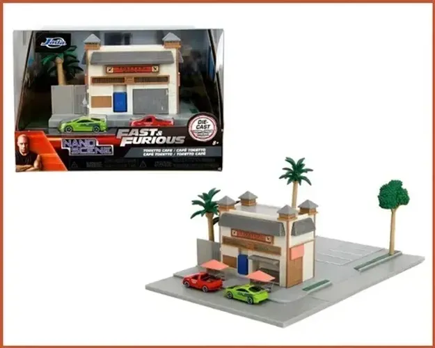 KIT TRÊS DIORAMA CENÁRIOS JADA VELOZES E FURIOSOS (FAST & FURIOUS) PARA COLECIONADOR.