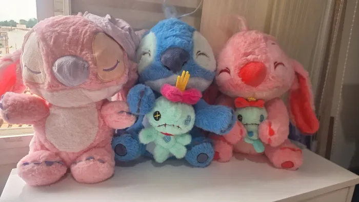 Pelúcias Angel e Stitch