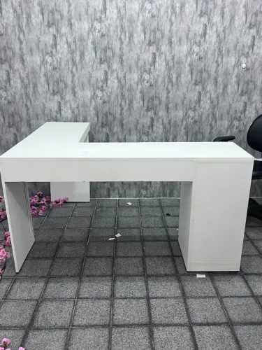 Mesa em L Branca com Gaveteiro - Ideal para Nail Designer, Office ou Estudos