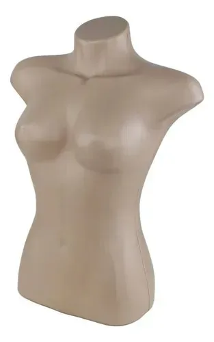 Manequim Feminino Busto de Plástico Bege 