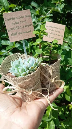 Lembrancinhas personalizadas Plantas