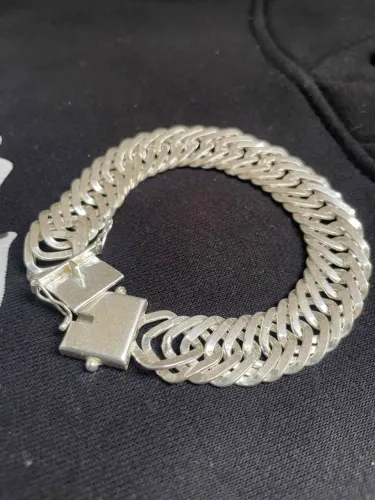 VENDO PULSEIRA PRATA ELO DUPLO 21MM
