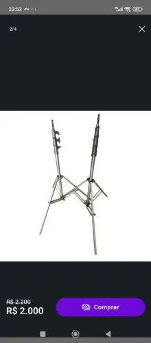 Vendo um par de tripé de Studio profissional novo nunca usado