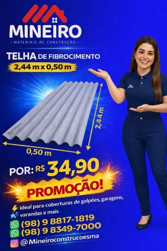 Telhas 2,44x0,50