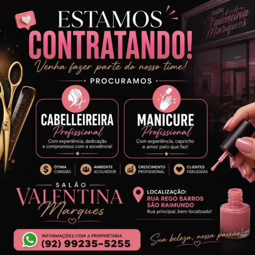 Precisa de Manicure e Cabeleira 
