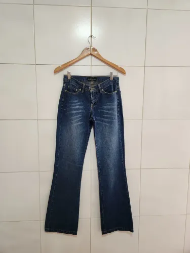 Calça jeans cintura baixa 34 bootcut