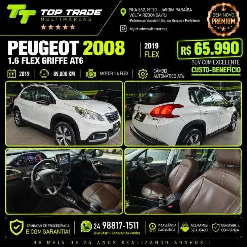 Peugeot 2008 Griffe 1.6 Flex 16V 5P Aut. 2019
