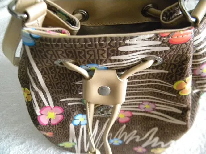 Bolsa Marrocos Floral Marrom (Nova com Etiqueta)
