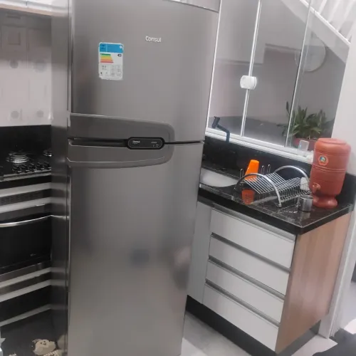 Geladeira Consul inox Frost Free duplex completinha
