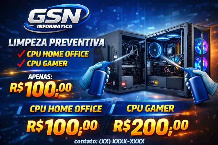 Limpeza Preventiva de CPU - GSN Informática
