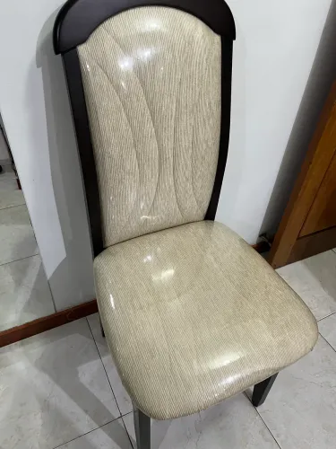 Mesa de 6 cadeiras tampo de vidro