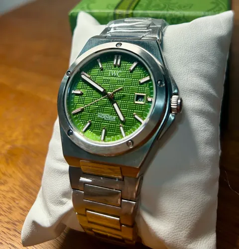 Relógio IWC Ingenieur fundo verde automático 40mm