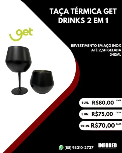 TAÇA TÉRMICA GET DRINKS 2 EM 1