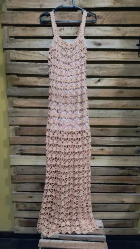Vestido Longo em Crochê Agatha