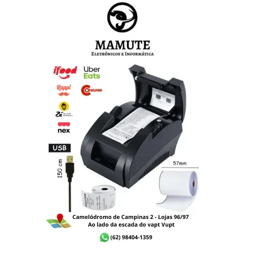 Impressora Termica Pos-5890c Cupom Nao Fiscal 58mm Pc Tickts Recibo
