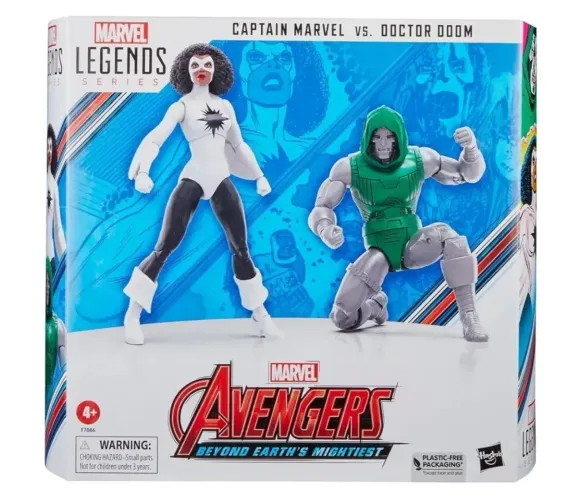 Marvel Legends Series Figuras Capitã Marvel e Doutor Destino