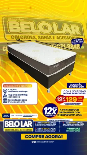 Cama Solteirão Molas Ensacadas