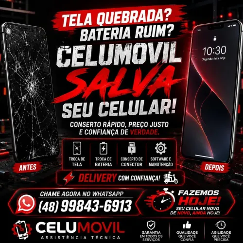 Quebrou seu aparelho eletrônico? Aqui na CELUMOVIL temos a solução 