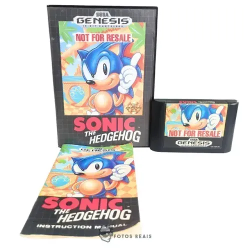 JOGO SONIC THE HEDGEHOG NA CAIXA SEMINOVO - MEGA DRIVE