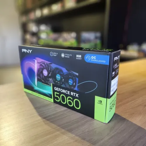 RTX 5060 8gb PNY Epic-X Triple Fan RGB OC Placa de vídeo Nova a pronta entrega