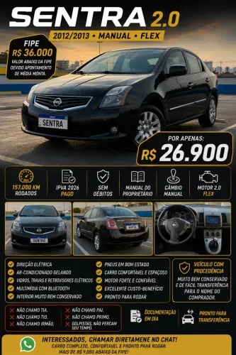 Nissan Sentra 2.0/ 2.0 Flex Fuel 16V Mec. 2013