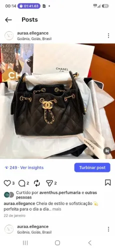 Bolsa preta chanel
