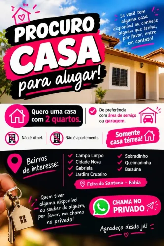 PROCURA - SE CASA PRA ALUGAR DE ATÉ 680 REAIS 