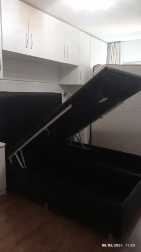 Cama box baú Queen com cabeceira ( sem o colchão)