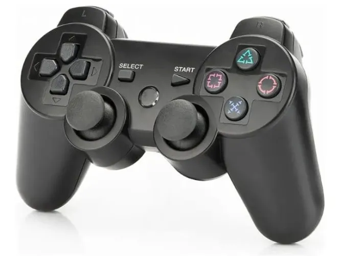 Kit 2 controle joystick bluetooth compatível Ps3 Tv Pc Gamer Sem Fio + 2 cabos