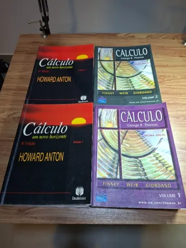 Coleção Completa de Cálculo: Howard Anton (Vol 1 e 2) + George B. Thomas (Vol 1 e 2)