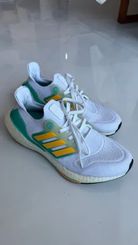 Tênis Adidas Ultraboost 22 White Mint Rush - Tam. 39 (GX5463) Como novo, pouco usado