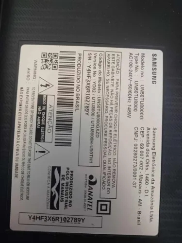 televisão Samsung 50 polegadas com defeito na tela (led)