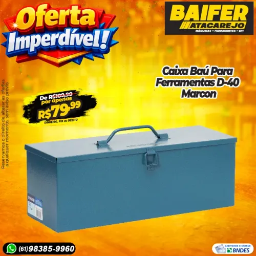 Caixa Baú Para Ferramentas D-40 Marcon