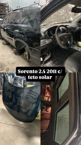 Sucata Sorento 2.4 c teto solar capô portas caixa diferencial 