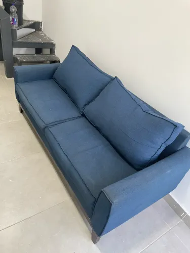 Sofá 2 lugares azul