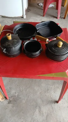 Conjunto de Panela mineira de ferro