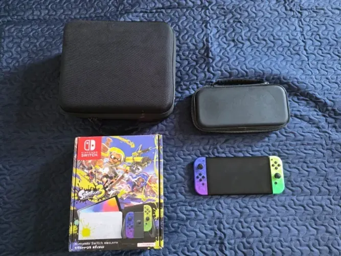 Nintendo switch OLED edição especial Splatoon original completa + acessórios