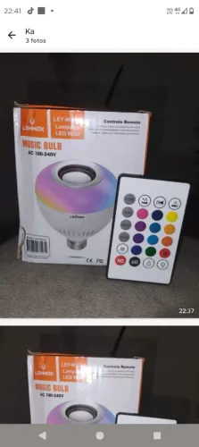LÂMPADA MUSIC BULB ....DIVERSAR CORES E CONEXÃO VIA BLUETOOTH PARA OUVIR MÚSICA .. ÓTIMA