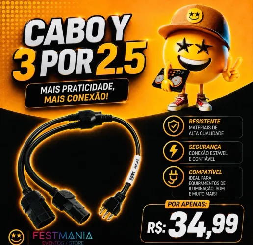 CABO Y EXTENSÃO 3 POR 2.5
