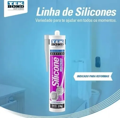 Adesivo silicone multiuso 270g Tekbond