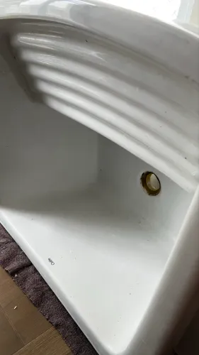 Tanque Branco Esmaltado Louça Brilhante Celite