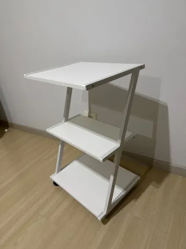 Carrinho Auxiliar Z Mesa 3 Prateleiras Mdf