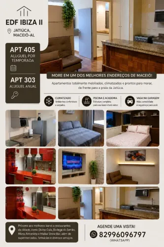 Alugo Anualmente e por Temporada Apartamentos Beira Mar na Jatiúca, Maceió - AL