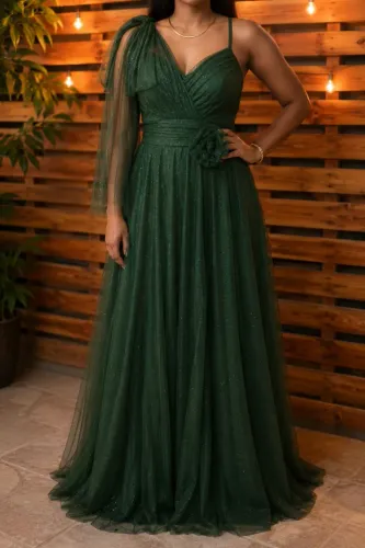Vestido de Festa Verde Oliva