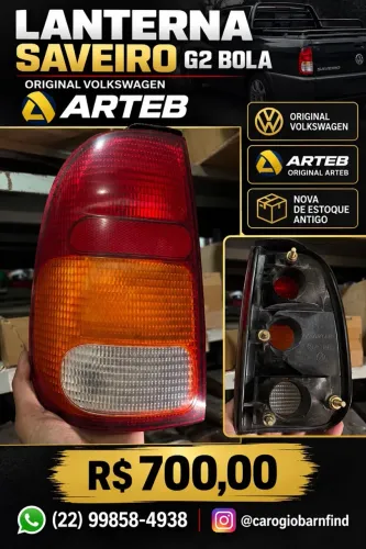 Lanterna Tricolor Arteb Original Vw Saveiro G2/Bola Nova Estoque Antigo