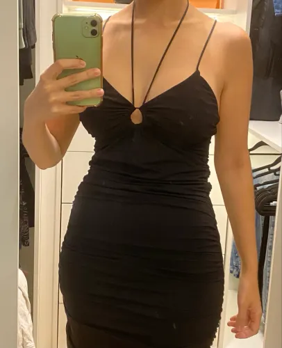 Vestido drapeado preto