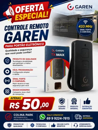 Controle Remoto Portão Eletrônico (Garen)
