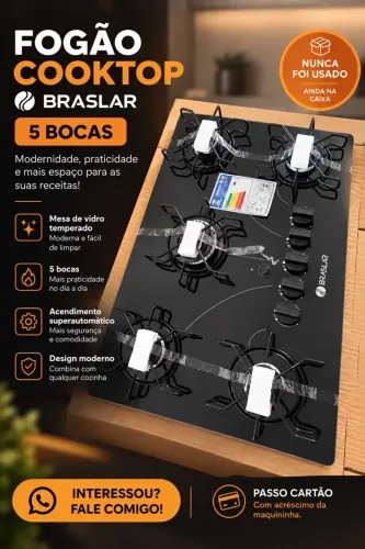 Fogão cooktop novo nunca usado