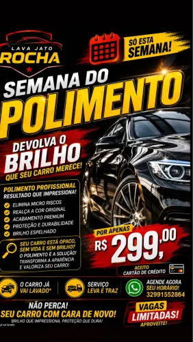 Semana do polimento !Seu carro brilhando de novo!