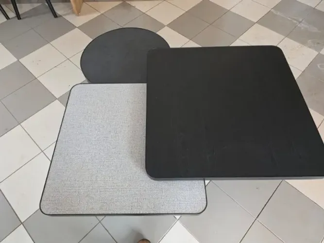 Conjunto de 3 mesas de centro Nesting Encaixáveis Modernas